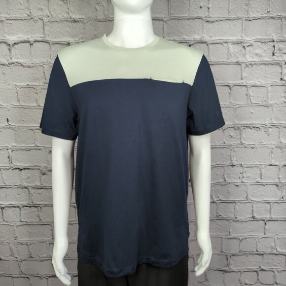 01.ALGO Color Block Pima Cotton T-shirt, Men's Large - Picture 2 of 9